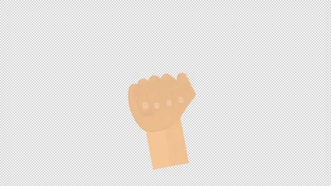 Banging fist. Animation of tapping on the screen. Cartoon Stock Footage 138302103