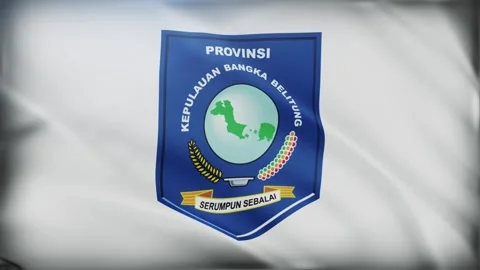 Bangka-Belitung Flag Stock Footage 332182974