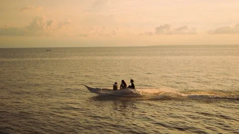 Bangka Shot during sunset Graded Slow Motion Stock Footage 246771853