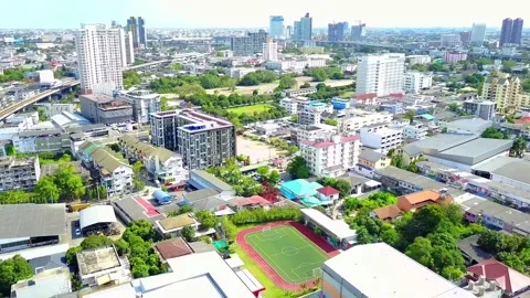 Bangkog Skyline Sub 33 Stock Footage 135554923