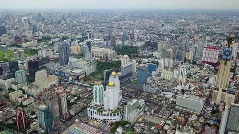 Bangkok aerial view from the drone Видео 77733608