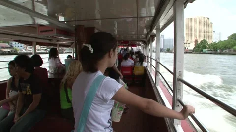 Bangkok boat,river Stock Footage 6926720