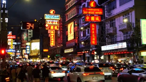 Bangkok Chinatown 库存影片 334122386
