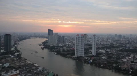 Bangkok city SKYSCRAPER VIEW Stock Footage 61833702