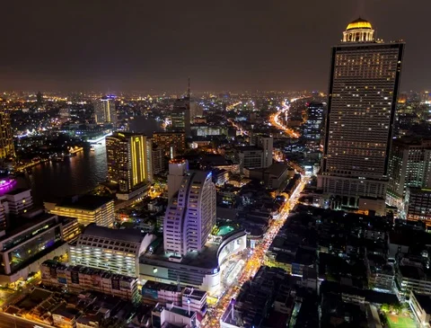 Bangkok city  timelapse Stock Footage 80721764