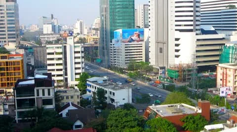 Bangkok City View Stock Footage 10806049
