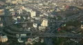 Bangkok Cityscape Bird Eye Aerial View Modern Ramp Multiple Lanes Interchange HD Footage