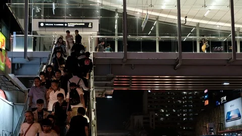 Bangkok crowd 库存影片 88950762