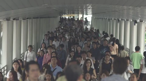 Bangkok Crowd Walking Stock Footage 67263946