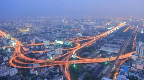 Bangkok Expressway Stock Footage 12483338
