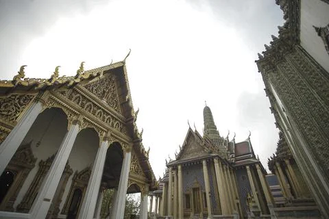 Bangkok Grand Palace architecture Stock Photos