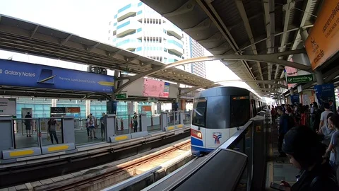 Bangkok. Hyperlapse in the subway Stock Footage 105886386