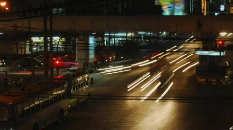 Bangkok intersection time lapse 1 스톡 동영상 85468