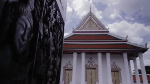 Bangkok Marble Temple Stock Footage 9832475