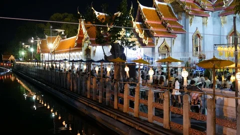 Bangkok Marble Temple Stock Footage 107919902