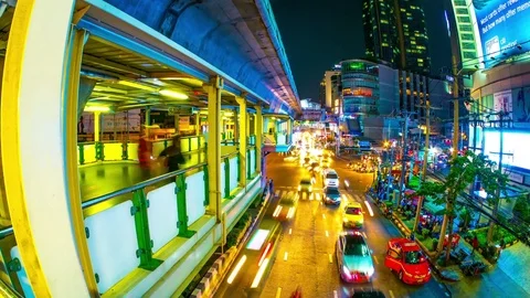 Bangkok at night Stock Footage 75177793