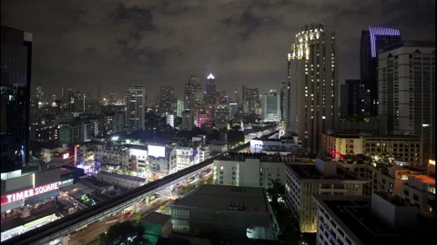 Bangkok night timelapse 2 Stock Footage 237287399