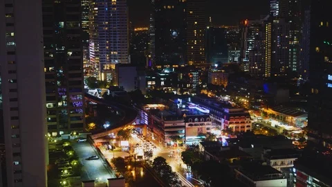 Bangkok at Night - Timelapse Video stock 122446883