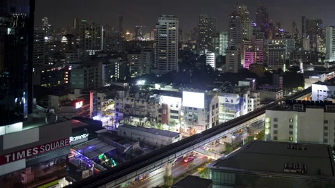 Bangkok night timelapse 스톡 동영상 237287624