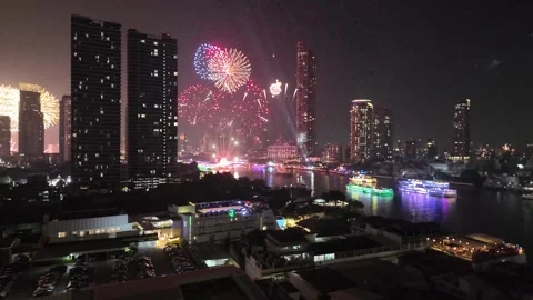 Bangkok NYE 01 Stock Footage 326853531