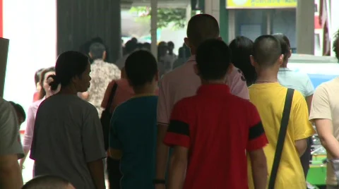 Bangkok pedestrians Stock Footage