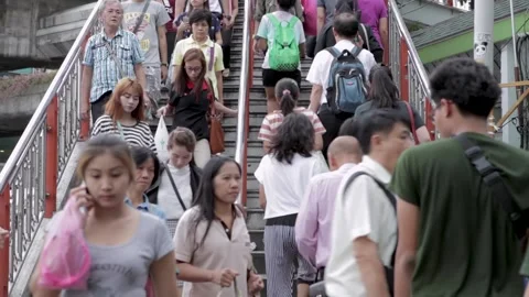 Bangkok People Stock Footage 144437479