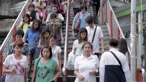 Bangkok People Stock Footage 144437491