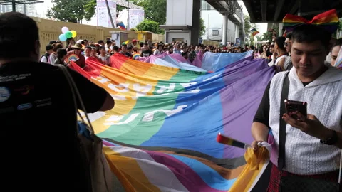 Bangkok Pride parade Видео 310498126