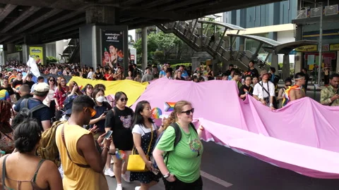 Bangkok Pride parade 스톡 동영상 310498392