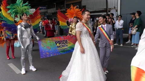 Bangkok Pride parade 스톡 동영상 310499260