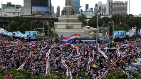 Bangkok Protest Vídeo Stock 312106995