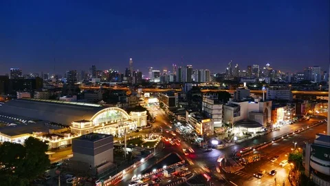 Bangkok Railway Station Stock Footage
