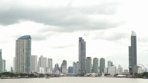 Bangkok river view Stock Footage 94786714