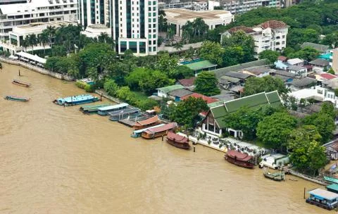 Bangkok river view Stock Photos