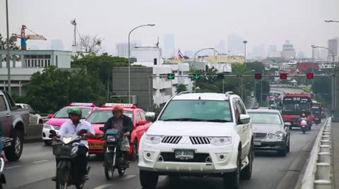 Bangkok road  trafic Stock Footage 26289665