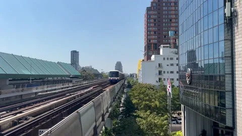 Bangkok Sky Train BTS Stockbeeldmateriaal 232916002