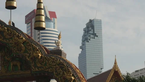 Bangkok skyline block tower Vídeos de archivo 247201401