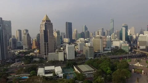 Bangkok skyline revealed Stock Footage 83664441