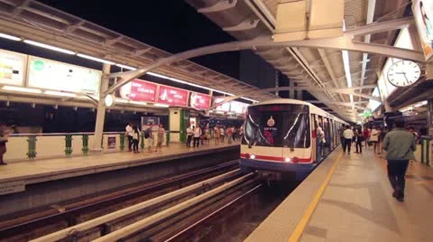 Bangkok Skytrain Stock Footage 20605523