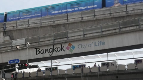 Bangkok Skytrain Vídeos de archivo 247201449