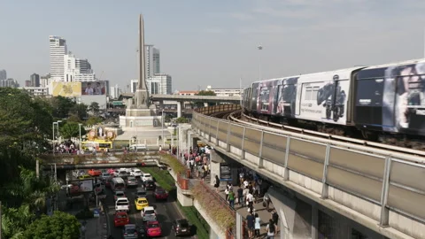 Bangkok Skytrain Vídeos de archivo 247201468