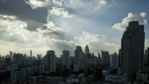 Bangkok sunset cloud timelapse Stock Footage 237287735