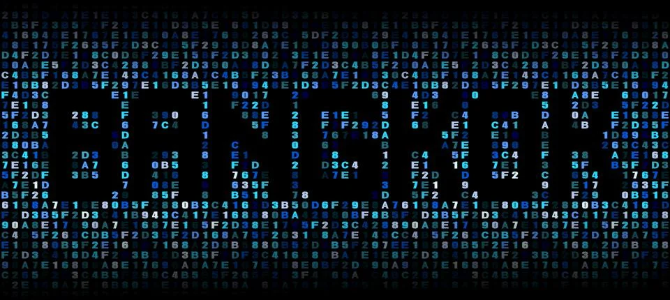 Bangkok text on hex code illustration Stock Illustration