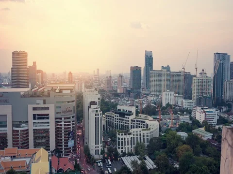 Bangkok timelapse at sunset 4k Stock Footage 73040807