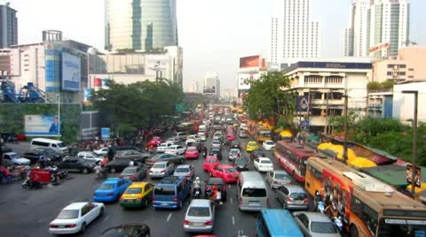 Bangkok Traffic 2 Stock Footage 10806089