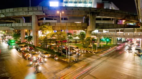 Bangkok traffic 2 timelapse Stock Footage 5164290