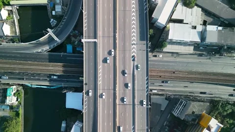 Bangkok traffic from a drone Stock Footage 264918254