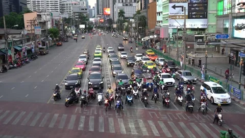 Bangkok Traffic Flow Stock Footage 246896381