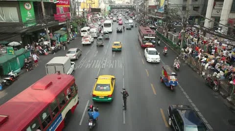 Bangkok traffic Stock Footage 10867586