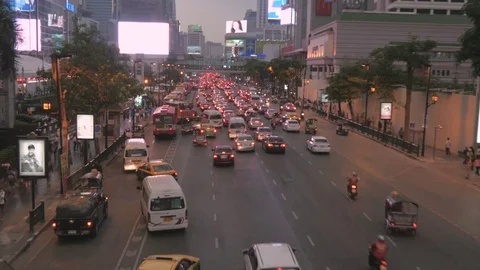 Bangkok traffic Stock Footage 72182298